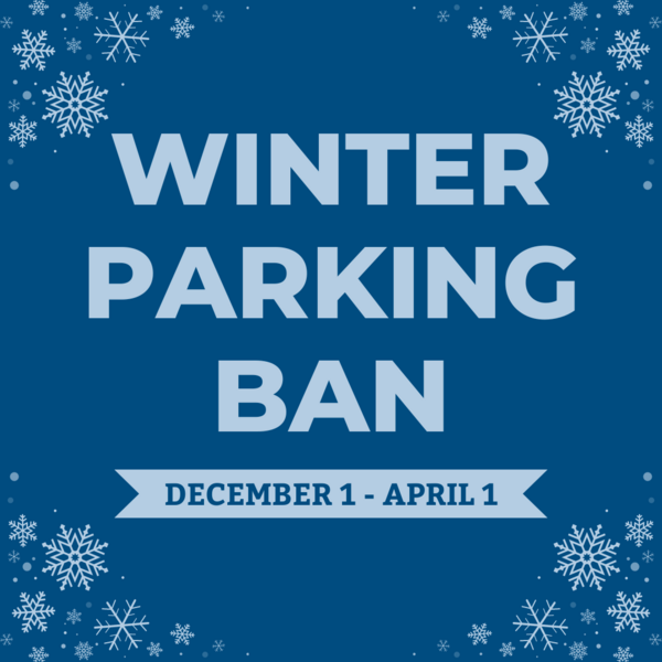 Winter Parking Ban Dec 1- April 1 graphic