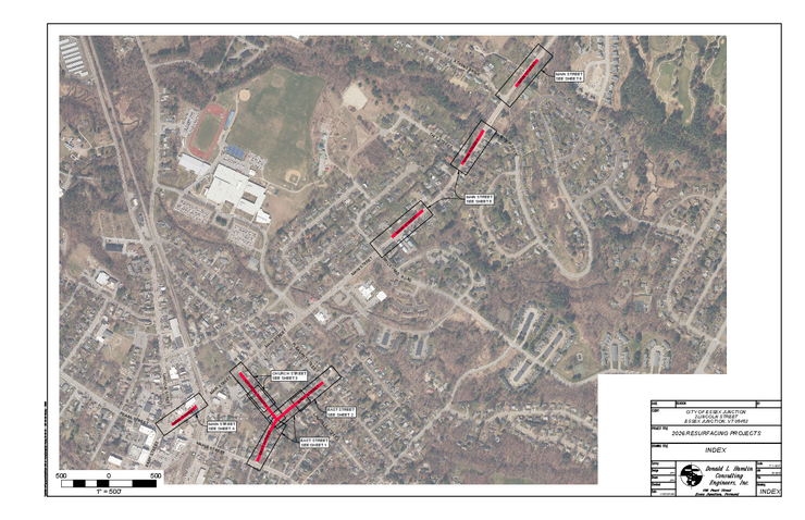 Map of resurfacing projects will take place